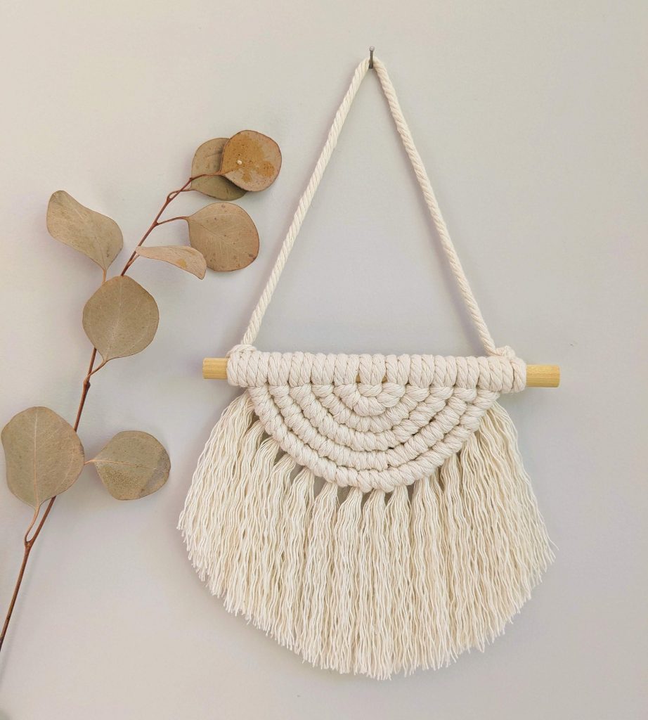 Small Half Circle Macrame Wall Hanging
