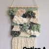 Weave wall hanging, boho tapestry, Macrame wall hanging, Green boho wall hanging - Image 5