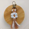 Macrame mini keychain, Macrame Flower keychain, Mini Flower Keychain, Fall Flower Keychains - Image 4