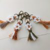 Macrame mini keychain, Macrame Flower keychain, Mini Flower Keychain, Fall Flower Keychains - Image 3