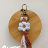 Macrame mini keychain, Macrame Flower keychain, Mini Flower Keychain, Fall Flower Keychains - Image 6