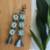 Macrame Keychain Flowers, flower keyring, macrame accessory - Image 7