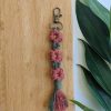 Macrame Keychain Flowers, flower keyring, macrame accessory - Image 8